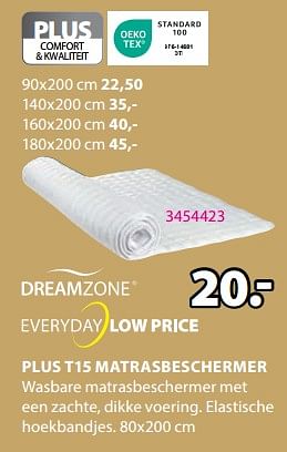 Aanbiedingen Plus t15 matrasbeschermer - DreamZone - Geldig van 21/08/2023 tot 09/09/2023 bij Jysk