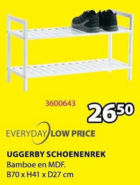 Aanbiedingen Uggerby schoenenrek - Huismerk - Jysk - Geldig van 21/08/2023 tot 09/09/2023 bij Jysk