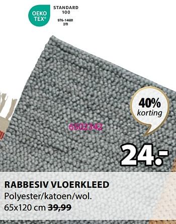 Aanbiedingen Rabbesiv vloerkleed - Huismerk - Jysk - Geldig van 21/08/2023 tot 09/09/2023 bij Jysk