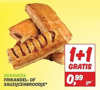 Aanbiedingen Dekavers frikandel- of sauzijcenbroodje - Huismerk - Deka Markt - Geldig van 03/09/2023 tot 09/09/2023 bij Deka Markt