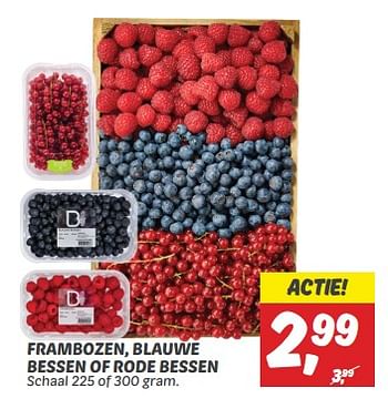 Aanbiedingen Frambozen, blauwe bessen of rode bessen - Huismerk - Deka Markt - Geldig van 03/09/2023 tot 09/09/2023 bij Deka Markt
