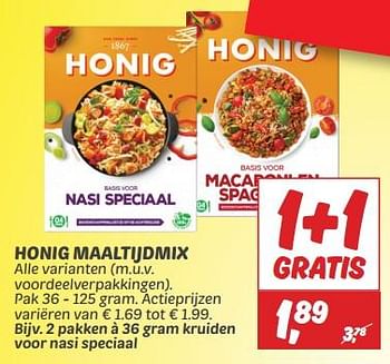 Aanbiedingen Honig kruiden voor nasi speciaal - Honig - Geldig van 03/09/2023 tot 09/09/2023 bij Deka Markt