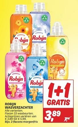 Aanbiedingen Robijn wasverzachter morgenfris - Robijn - Geldig van 03/09/2023 tot 09/09/2023 bij Deka Markt