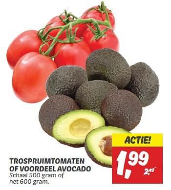 Aanbiedingen Trospruimtomaten of voordeel avocado - Huismerk - Deka Markt - Geldig van 03/09/2023 tot 09/09/2023 bij Deka Markt