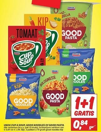 Aanbiedingen Unox good noodles kip - Unox - Geldig van 03/09/2023 tot 09/09/2023 bij Deka Markt