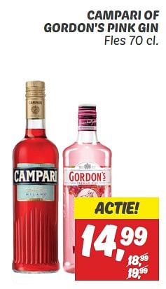 Aanbiedingen Campari of gordon`s pink gin - Huismerk - Deka Markt - Geldig van 03/09/2023 tot 09/09/2023 bij Deka Markt