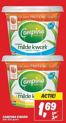 Aanbiedingen Campina kwark - Campina - Geldig van 03/09/2023 tot 09/09/2023 bij Deka Markt