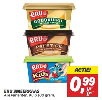 Aanbiedingen Eru smeerkaas - Eru - Geldig van 03/09/2023 tot 09/09/2023 bij Deka Markt