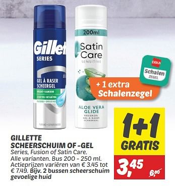 Aanbiedingen Gillette scheerschuim gevoelige huid - Gillette - Geldig van 03/09/2023 tot 09/09/2023 bij Deka Markt