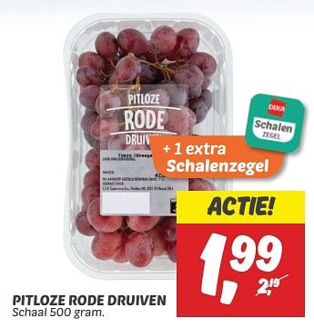 Aanbiedingen Pitloze rode druiven - Huismerk - Deka Markt - Geldig van 03/09/2023 tot 09/09/2023 bij Deka Markt