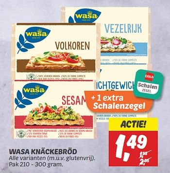 Aanbiedingen Wasa knäckebröd - Wasa - Geldig van 03/09/2023 tot 09/09/2023 bij Deka Markt