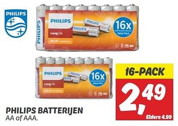 Aanbiedingen Philips batterijen - Philips - Geldig van 03/09/2023 tot 09/09/2023 bij Deka Markt