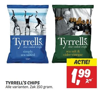 Aanbiedingen Tyrrell’s chips - Tyrrells - Geldig van 03/09/2023 tot 09/09/2023 bij Deka Markt