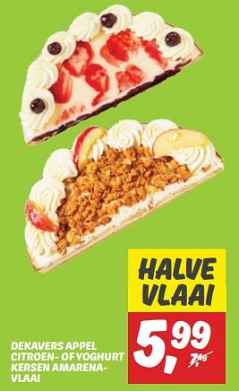 Aanbiedingen Dekavers appel citroen- of yoghurt kersen amarenavlaai - Huismerk - Deka Markt - Geldig van 03/09/2023 tot 09/09/2023 bij Deka Markt