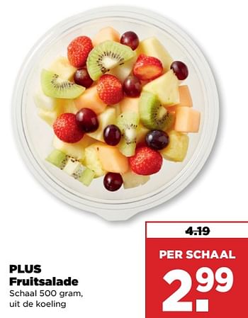 Aanbiedingen Plus fruitsalade - Huismerk - Plus - Geldig van 03/09/2023 tot 09/09/2023 bij Plus