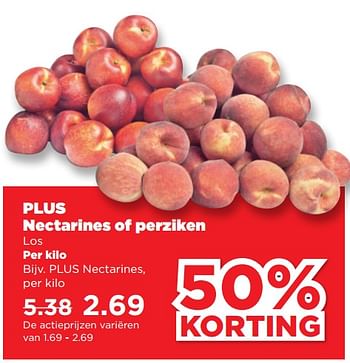 Aanbiedingen Plus nectarines - Huismerk - Plus - Geldig van 03/09/2023 tot 09/09/2023 bij Plus