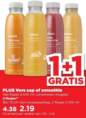 Aanbiedingen Plus vers sinaasappelsap - Huismerk - Plus - Geldig van 03/09/2023 tot 09/09/2023 bij Plus