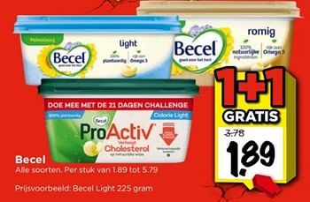 Aanbiedingen Becel light - Becel - Geldig van 03/09/2023 tot 09/09/2023 bij Vomar