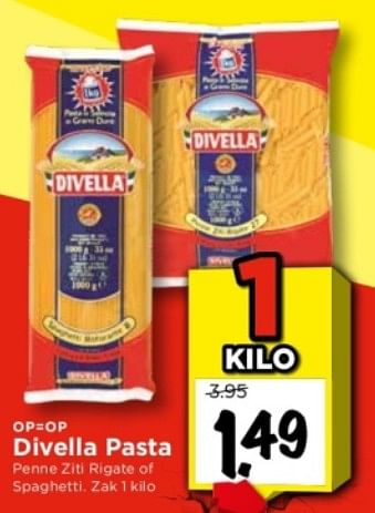Aanbiedingen Divella pasta - Divella - Geldig van 03/09/2023 tot 09/09/2023 bij Vomar