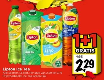 Aanbiedingen Ice tea green - Lipton - Geldig van 03/09/2023 tot 09/09/2023 bij Vomar