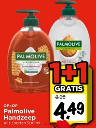 Aanbiedingen Palmolive handzeep - Palmolive - Geldig van 03/09/2023 tot 09/09/2023 bij Vomar