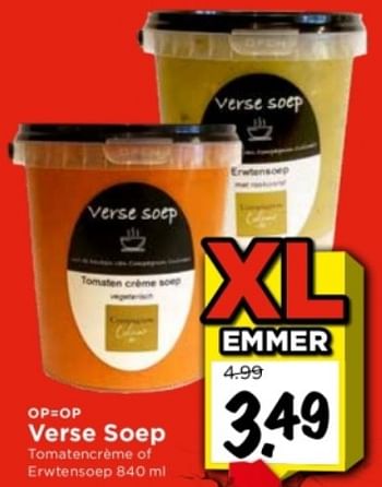 Aanbiedingen Verse soep - Huismerk Vomar - Geldig van 03/09/2023 tot 09/09/2023 bij Vomar