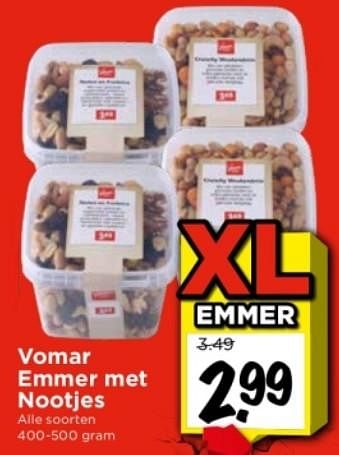 Aanbiedingen Vomar emmer met nootjes - Huismerk Vomar - Geldig van 03/09/2023 tot 09/09/2023 bij Vomar