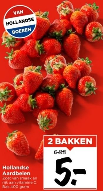 Aanbiedingen Hollandse aardbeien - Huismerk Vomar - Geldig van 03/09/2023 tot 09/09/2023 bij Vomar