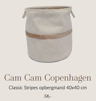 Aanbiedingen Cam cam copenhagen classic stripes opbergmand - Cam Cam  - Geldig van 15/08/2023 tot 18/09/2023 bij Babypark