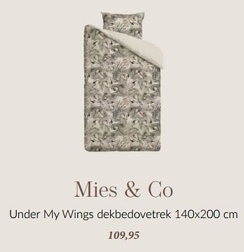 Aanbiedingen Mies + co under my wings dekbedovetrek - Mies &amp; Co - Geldig van 15/08/2023 tot 18/09/2023 bij Babypark