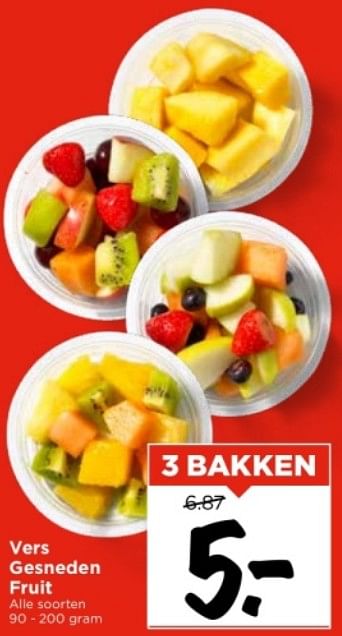 Aanbiedingen Vers gesneden fruit - Huismerk Vomar - Geldig van 03/09/2023 tot 09/09/2023 bij Vomar