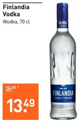Aanbiedingen Finlandia vodka - Finlandia - Geldig van 28/08/2023 tot 10/09/2023 bij Gall & Gall