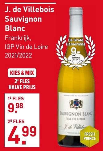 Aanbiedingen J. de villebois sauvignon blanc - Witte wijnen - Geldig van 28/08/2023 tot 10/09/2023 bij Gall & Gall