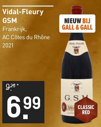 Aanbiedingen Vidal-fleury gsm - Rode wijnen - Geldig van 28/08/2023 tot 10/09/2023 bij Gall & Gall