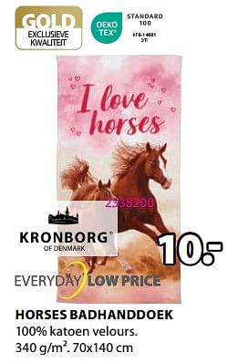 Aanbiedingen Horses badhanddoek - Kronborg - Geldig van 28/08/2023 tot 10/09/2023 bij Jysk