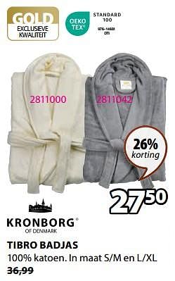 Aanbiedingen Tibro badjas - Kronborg - Geldig van 28/08/2023 tot 10/09/2023 bij Jysk