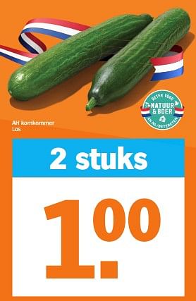 Aanbiedingen Ah komkommer - Huismerk - Albert Heijn - Geldig van 04/09/2023 tot 10/09/2023 bij Albert Heijn