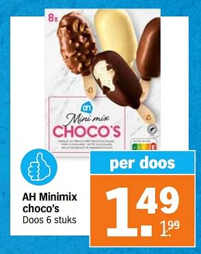 Aanbiedingen Ah minimix choco`s - Huismerk - Albert Heijn - Geldig van 04/09/2023 tot 10/09/2023 bij Albert Heijn