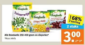 Aanbiedingen Alle bonduelle - Bonduelle - Geldig van 04/09/2023 tot 10/09/2023 bij Albert Heijn