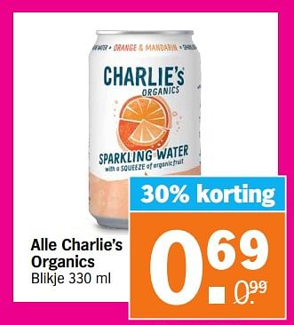 Aanbiedingen Alle charlie`s organics - Charlie's Juice - Geldig van 04/09/2023 tot 10/09/2023 bij Albert Heijn