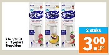 Aanbiedingen Alle optimel drinkyoghurt - Optimel - Geldig van 04/09/2023 tot 10/09/2023 bij Albert Heijn