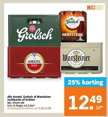 Aanbiedingen Amstel pils - Amstel - Geldig van 04/09/2023 tot 10/09/2023 bij Albert Heijn