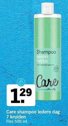 Aanbiedingen Care shampoo iedere dag 7 kruiden - Care - Geldig van 04/09/2023 tot 10/09/2023 bij Albert Heijn