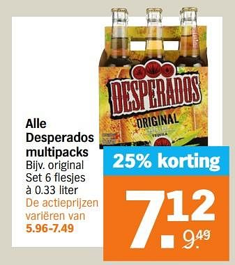 Aanbiedingen Desperados original - Desperados - Geldig van 04/09/2023 tot 10/09/2023 bij Albert Heijn