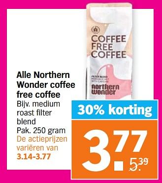 Aanbiedingen Northern wonder coffee free coffee medium roast filter blend - Huismerk - Albert Heijn - Geldig van 04/09/2023 tot 10/09/2023 bij Albert Heijn