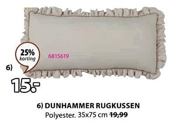 Aanbiedingen Dunhammer rugkussen - Huismerk - Jysk - Geldig van 28/08/2023 tot 10/09/2023 bij Jysk
