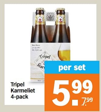 Aanbiedingen Tripel karmeliet - TRipel Karmeliet - Geldig van 04/09/2023 tot 10/09/2023 bij Albert Heijn
