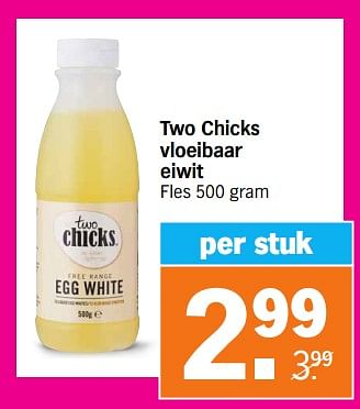 Aanbiedingen Two chicks vloeibaar eiwit - Huismerk - Albert Heijn - Geldig van 04/09/2023 tot 10/09/2023 bij Albert Heijn