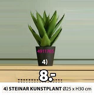 Aanbiedingen Steinar kunstplant - Huismerk - Jysk - Geldig van 28/08/2023 tot 10/09/2023 bij Jysk