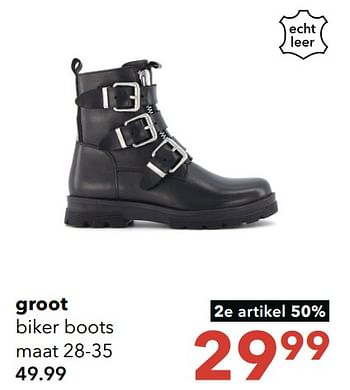 Aanbiedingen Groot biker boots - Groot - Geldig van 28/08/2023 tot 10/09/2023 bij Scapino